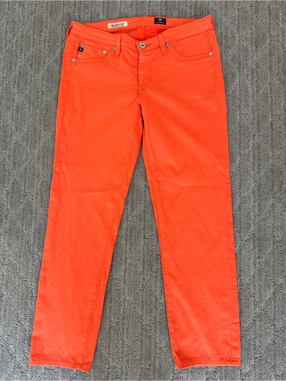 AG Adriano Goldschmied Orange Straight Leg Jeans